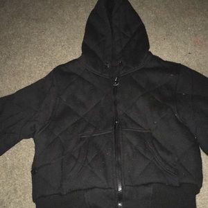 A black Heavy winter coat
